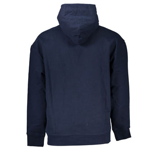 Sudadera con capucha para hombre de algodón azul