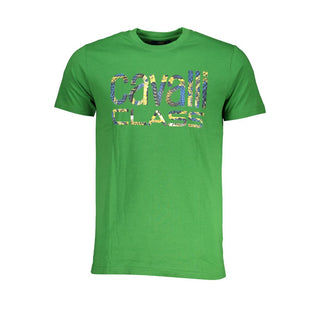 Camiseta verde de algodón para hombre