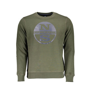Sudadera para hombre de algodón verde