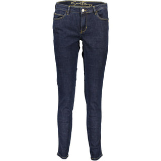 Jeans de algodón reciclado azul para mujer