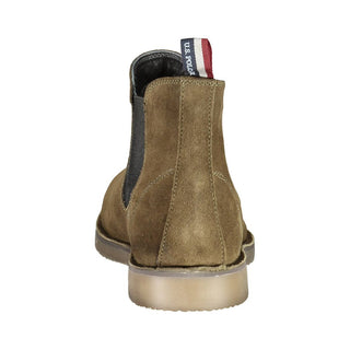 Grüne Polyester-Stiefeletten