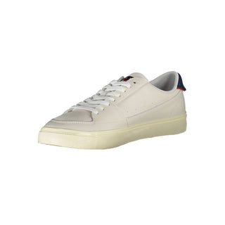 Zapatilla para hombre de cuero blanco