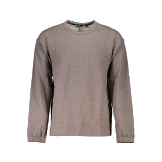 Sudadera de algodón marrón para hombre