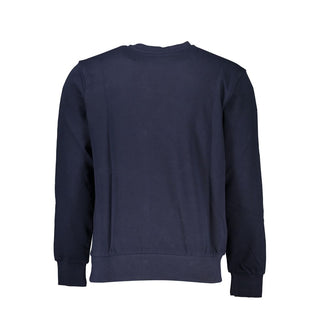 Blue Cotton Men Sweater