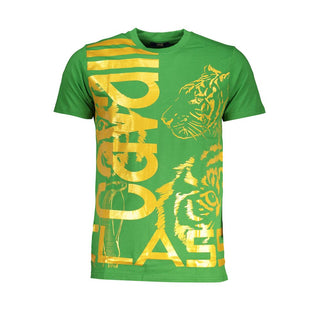 Camiseta verde de algodón para hombre