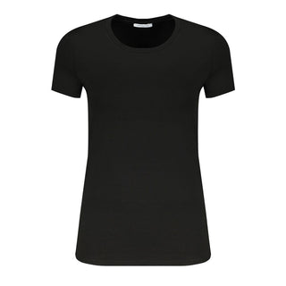 Schwarzes Damen-T-Shirt aus Bio-Baumwolle