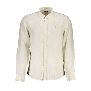 Camisa para hombre de lino beige