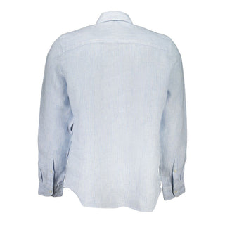 Azzurro Leinen Herrenhemd
