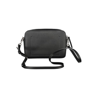 Bolso de hombro para mujer de poliuretano negro