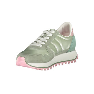 Grüne Polyester Damen-Sneaker
