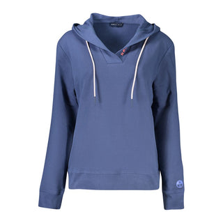 Blaues Baumwoll-Damensweatshirt