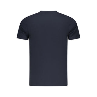Blaues Baumwoll-Herren-T-Shirt