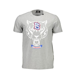 Camiseta gris de algodón para hombre