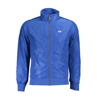 Chaqueta azul de poliéster para hombre