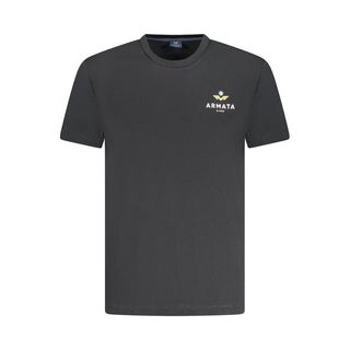 Black Cotton Men T-Shirt