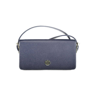 Damenhandtasche aus blauem Polyurethan