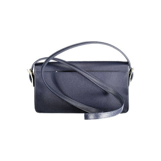 Damenhandtasche aus blauem Polyurethan