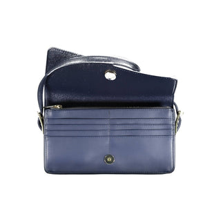 Damenhandtasche aus blauem Polyurethan