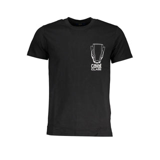 Camiseta de algodón negra para hombre