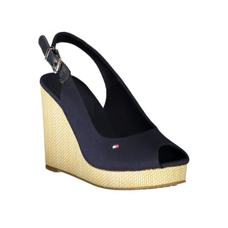 Blue Polyester Women's Wedge Sandal