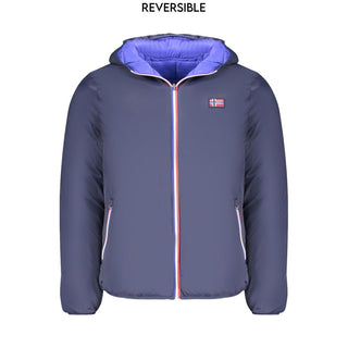 Blaue Polyamid-Herrenjacke