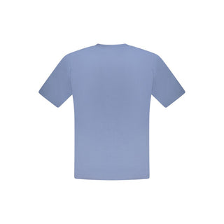 Camiseta azul de algodón para hombre