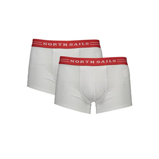 White Cotton Men's Boxer Briefs