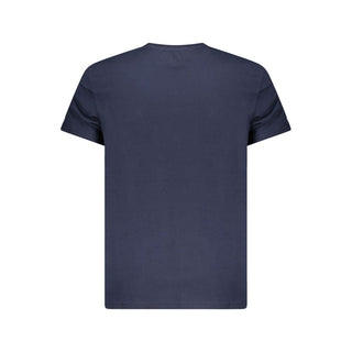 Blue Cotton Men T-Shirt
