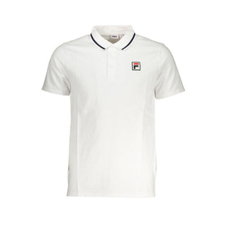 Weißes Herren-Polohemd aus Baumwolle
