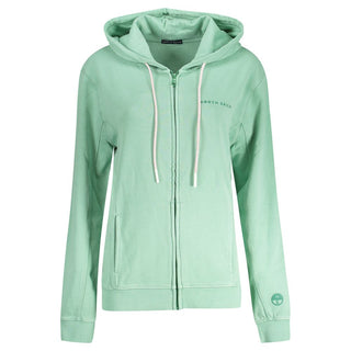 Sudadera verde de algodón para mujer