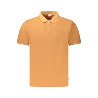 Oranges Herren-Polohemd aus Baumwolle