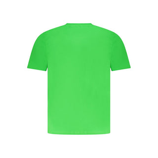 Camiseta verde de algodón para hombre