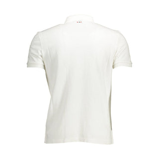 White Cotton Men Polo Shirt