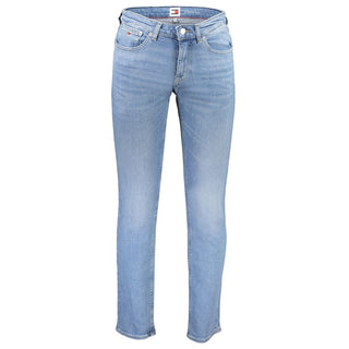 Jeans masculinos de algodón azul claro