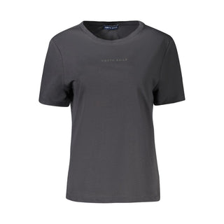 Black Cotton Women T-Shirt