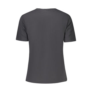 Black Cotton Women T-Shirt