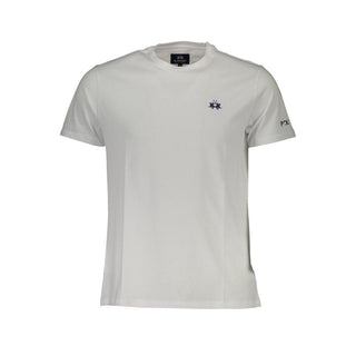 Camiseta blanca de algodón para hombre