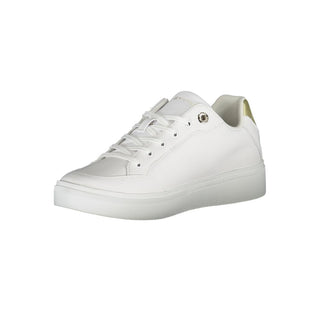 Weiße Polyurethan Damen Sneaker
