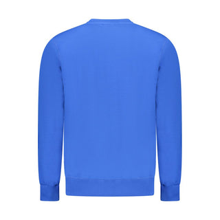 Blue Cotton Men Sweatshirt