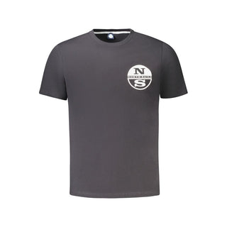 Schwarzes Herren-T-Shirt aus Baumwolle