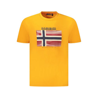 Orange Baumwoll-Herren-T-Shirt