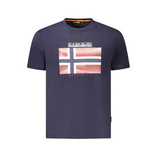 Camiseta para hombre de algodón orgánico azul
