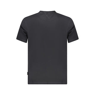 Schwarzes Herren-T-Shirt aus Baumwolle