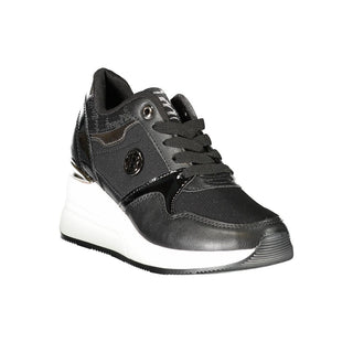 Black Polyester Sneaker