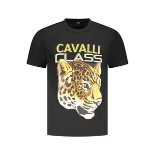 Black Cotton Men T-Shirt