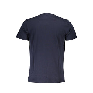 Blaues Baumwoll-Herren-T-Shirt