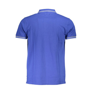 Polo de algodón azul para hombre