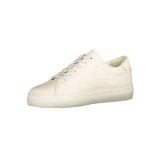 Beiger Leder-Sneaker für Damen