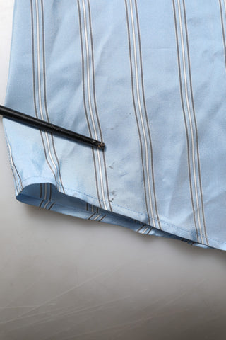 Blau gestreiftes MARTINI Langarm-Hemdblusenkleid