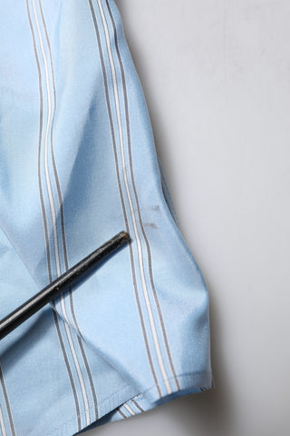 Blau gestreiftes MARTINI Langarm-Hemdblusenkleid